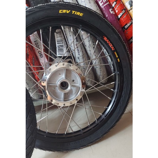 Bánh căm exciter 135/yaz 125 niềng nhôm Banzai trước 1.4 sau 1.6 full vỏ ruột crv trước 60 sau 70 gắn như zin k cần chế.