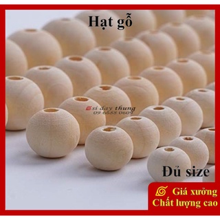 Hạt gỗ tròn, làm macrame, handmade, decor