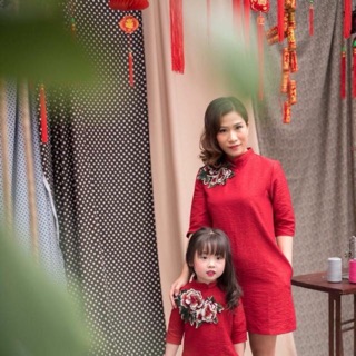 Set áo dài mẹ và bé