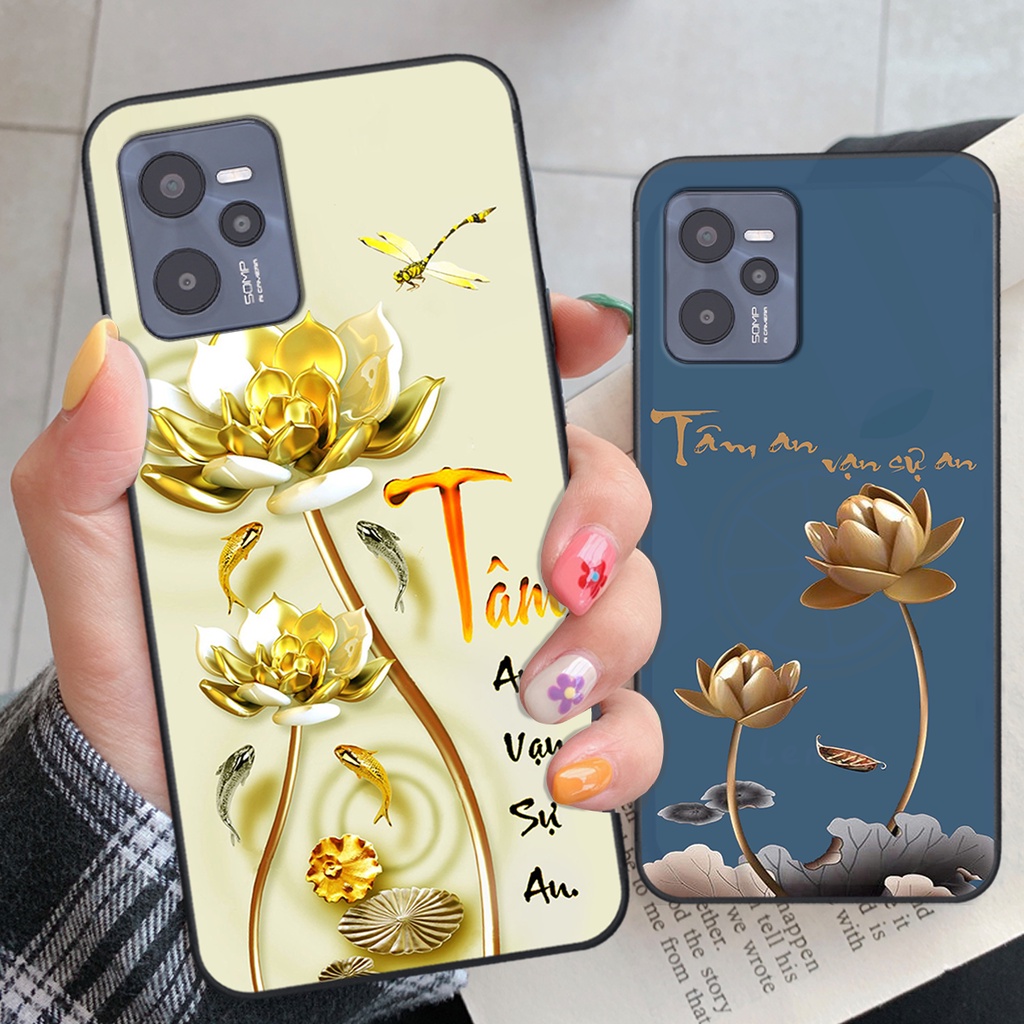 Ốp lưng Realme C35 phiên bản cha mẹ - vợ chồng- chữ thư pháp Tâm, nhẫn, phúc lộc thọ cực đẹp và ý nghĩa