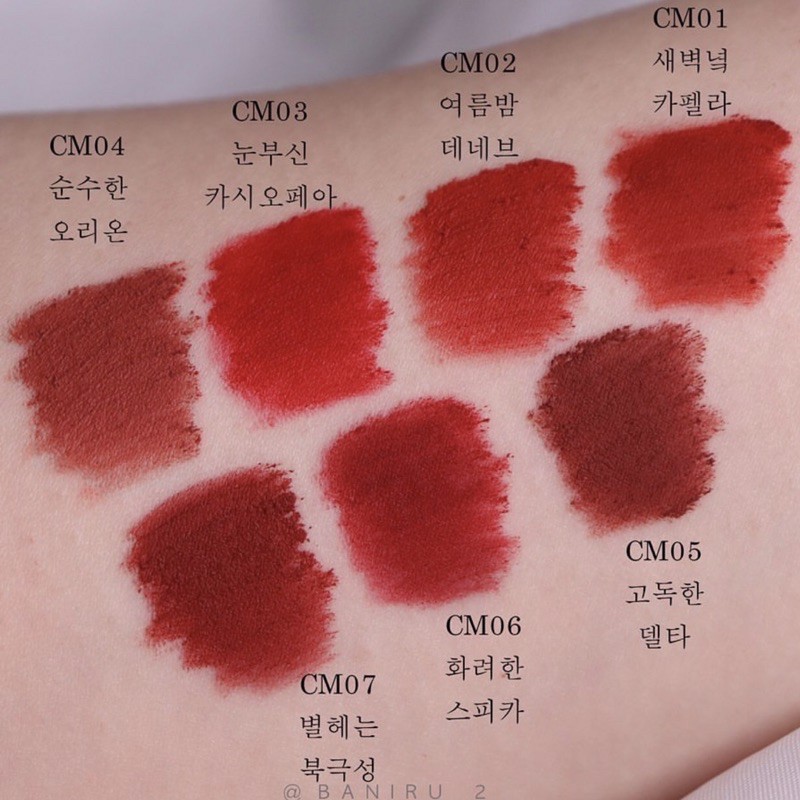 [CM01-CM22] Son kem lì Black Rouge Cream Matt Rouge (Có Sẵn)