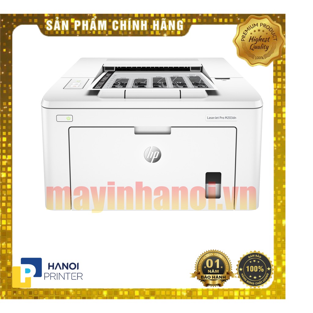 Máy In Laser HP 203DN in 2 mặt tự động , in qua mang LAN, chính hãng bảo hành 12 tháng
