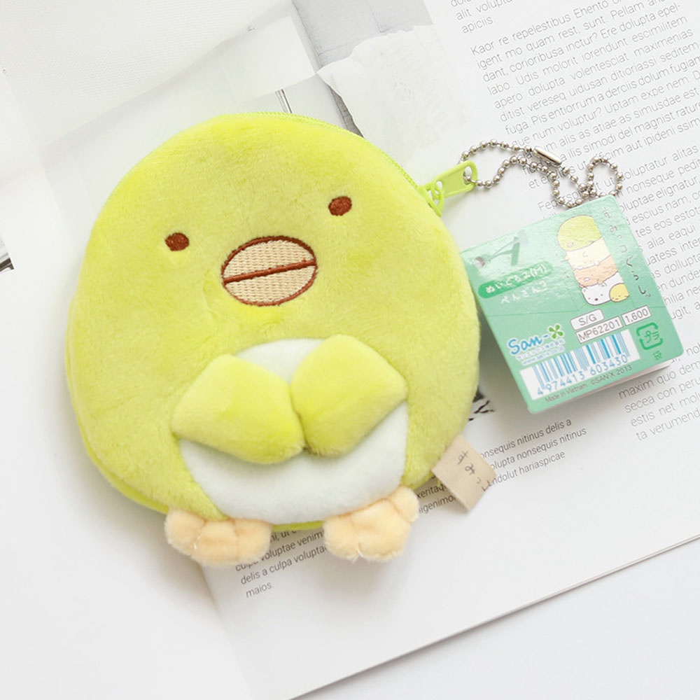 Ví đựng tiền xu / tai nghe / chìa khóa / đồ chơi đa năng hình các con vật Sumikko Gurashi dễ thương
