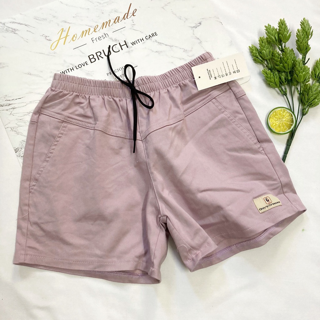 Quần đùi nữ vải kaki lưng thun mềm mát từ 45kg-50kg - QNU03