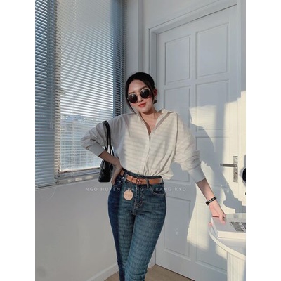 áo sơ mi dài tay chất thô mềm nhiều màu sắc from vừa