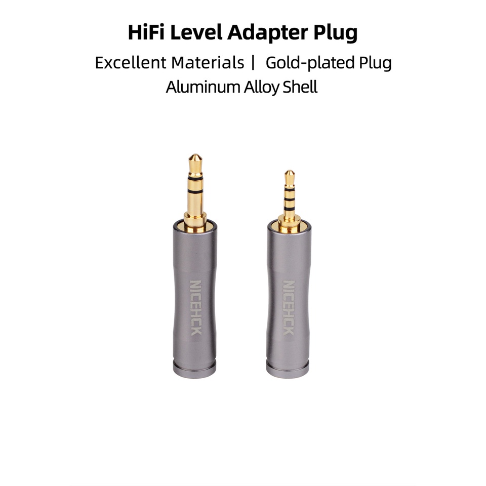 Giắc Cắm Chuyển Đổi Tai Nghe Âm Thanh HIFI Bằng Đồng Mạ Vàng 4.4mm Sang 3.5mm 2.5mm