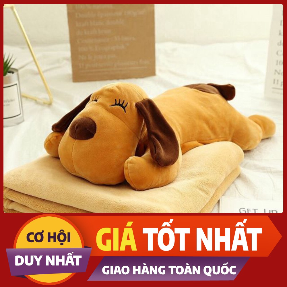 Bộ chăn gối văn phòng hình thú 3 IN 1 siêu mềm min