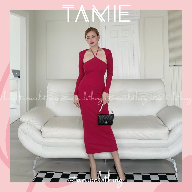 Đầm Body Cổ Yếm Kèm Croptop Tay Dài TAMIEclothing | BigBuy360 - bigbuy360.vn