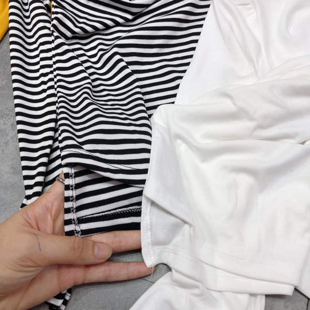 Áo thun dài tay rúm ngực 6 màu cho nữ (kèm ảnh thật)