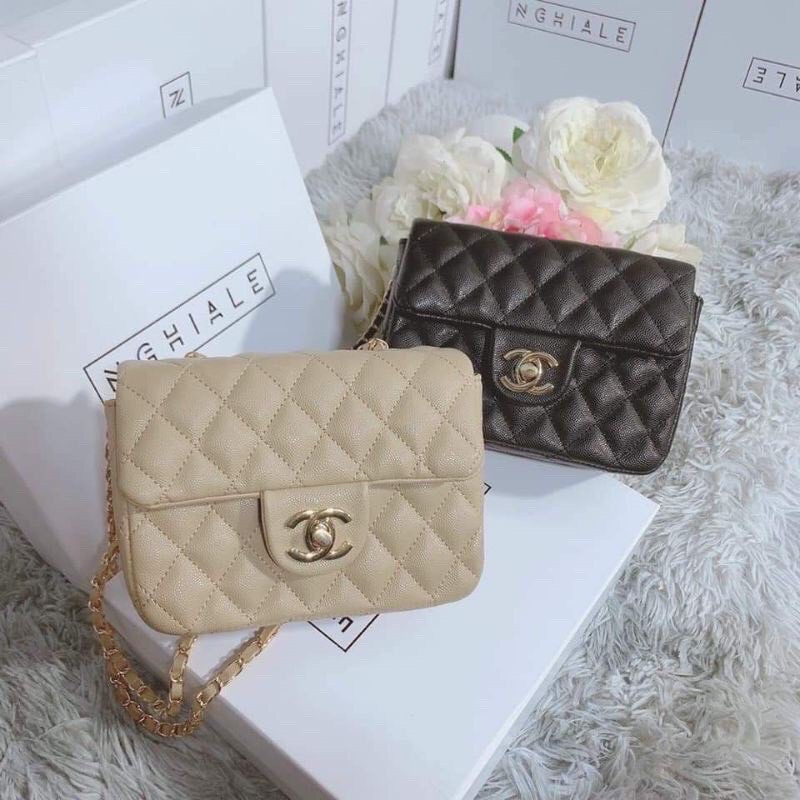 Túi Xách Nữ Classic Da Hạt Mềm Size Nhỏ Xinh Mini Vừa Điện Thoại -A&amp;ESHOP 989806