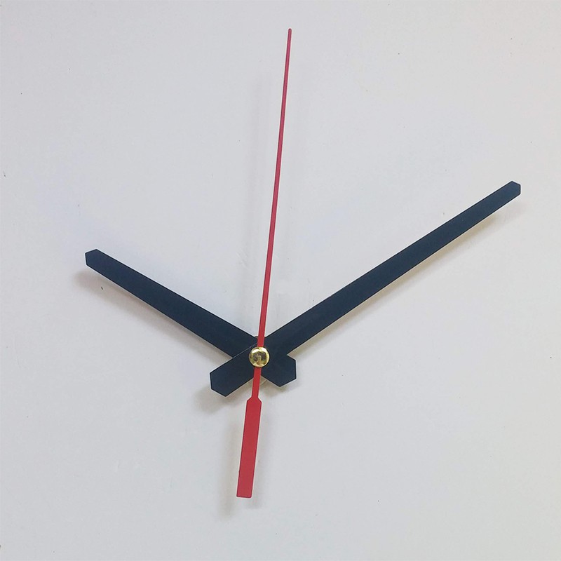 Bộ kim đen 11cm và Máy đồng hồ treo tường Taiwan loại tốt - Kim trôi trục 12mm