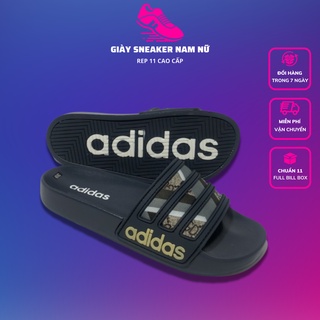 Dép cao su nam 𝗔𝗱𝗶𝗱𝗮𝘀 quai ngang màu đen huyền thoại - dép 𝗔𝗱𝗶𝗱𝗮𝘀 nam bản cực hiếm full box