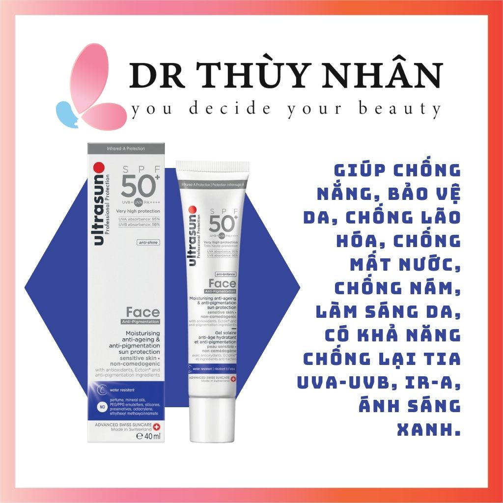 [HÀNG CÔNG TY, date 4/2024] Kem chống nắng Ultrasun Face Anti Age &amp; Anti Pigmentation SPF 50+ 40ml