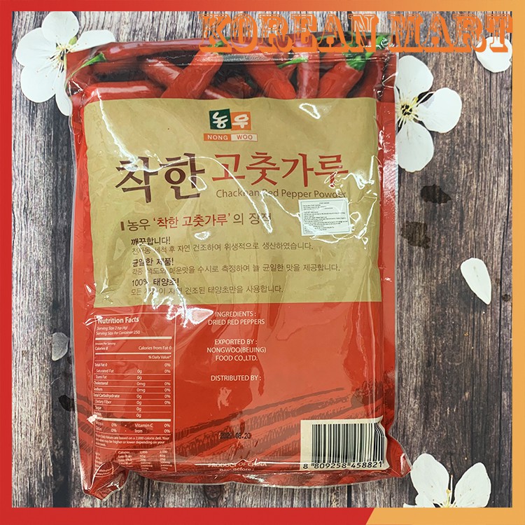 Bột ớt muối kim chi Chackhan Nongwoo Hàn quốc Gói 1kg