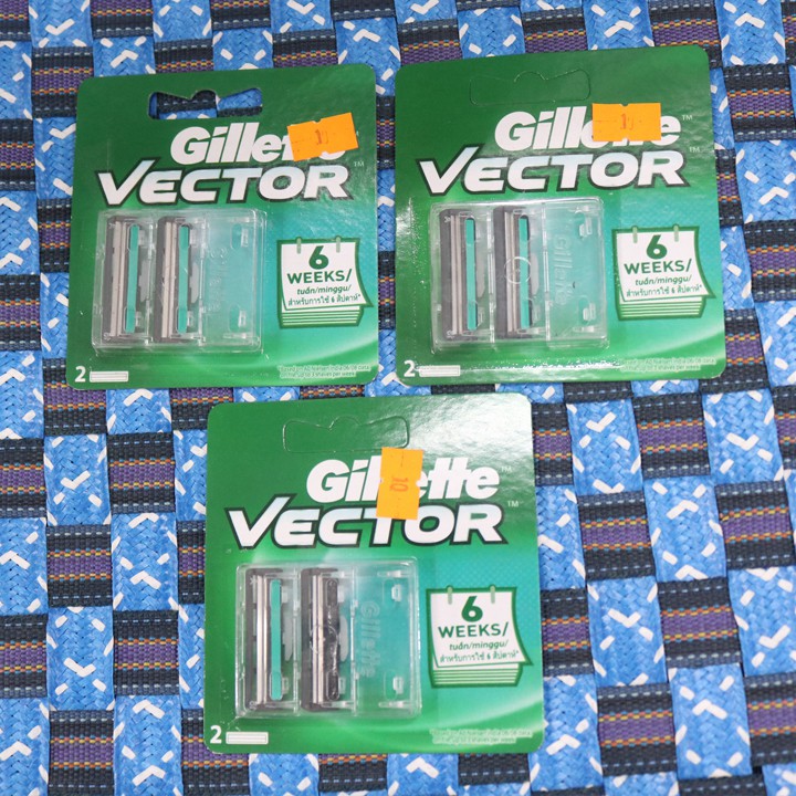 Lưỡi dao cạo râu Gillette Vector 1 vỉ 2 lưỡi chính hãng