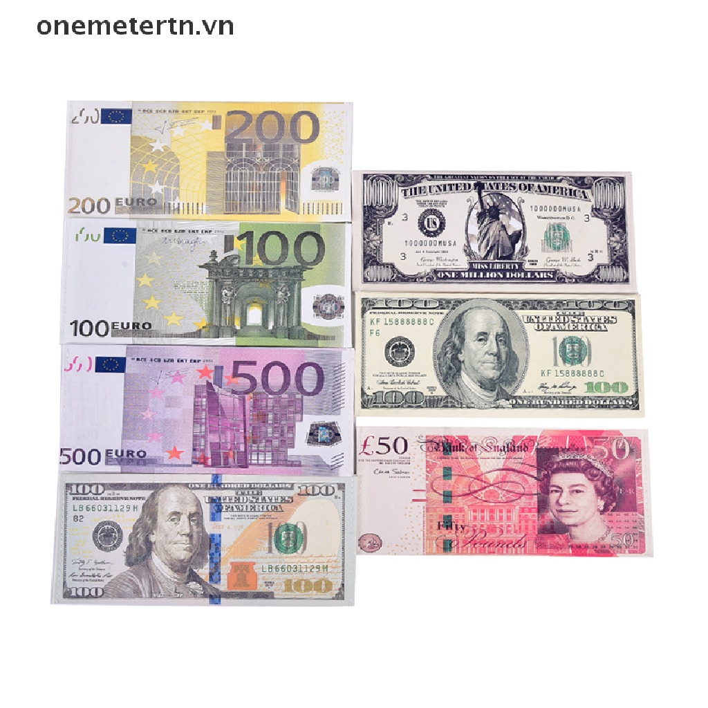 [onemetertn] Ví Tiền Euro Họa Tiết Ghi Chú Sang Trọng Unisex