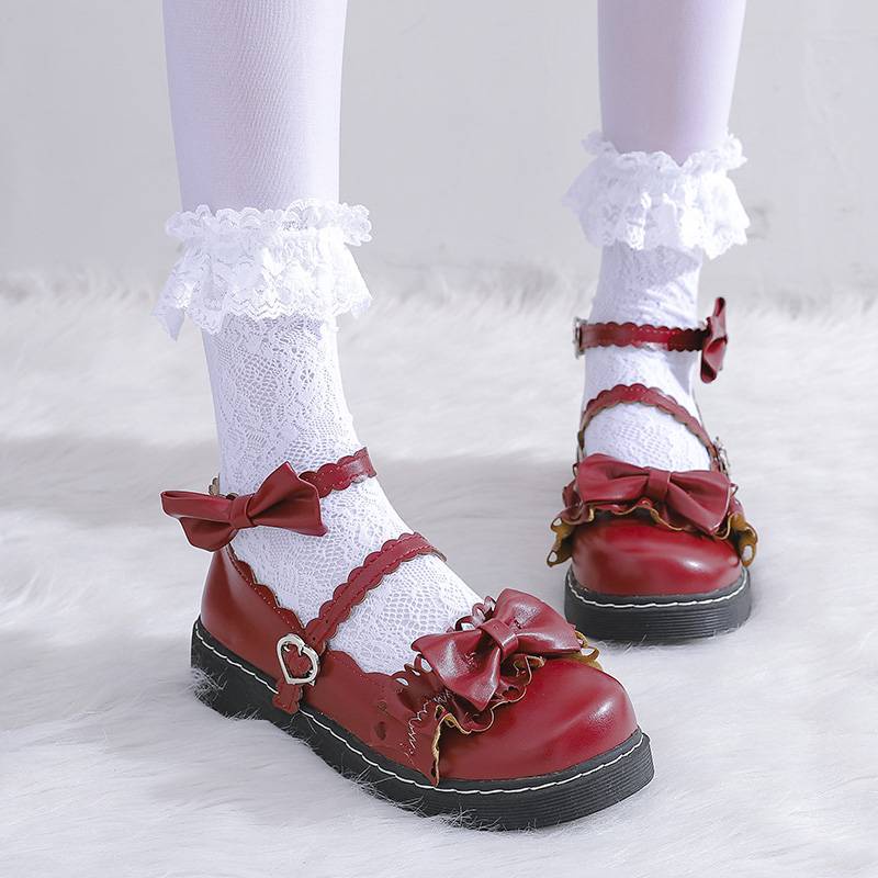 Giày Búp Bê Phong Cách Lolita Nhật Bản Dễ Phối Đồ Thời Trang Xuân Thu Cho Nữ