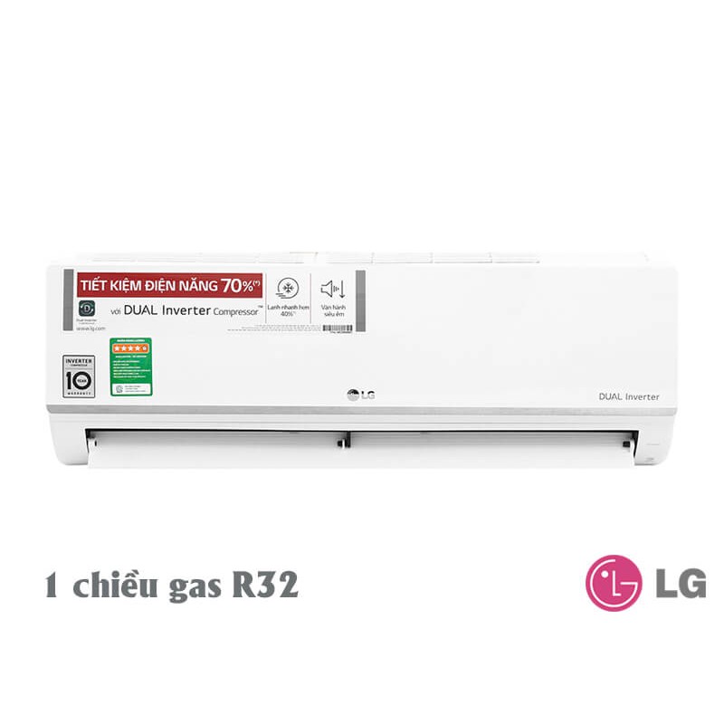 [Mã ELHA10 giảm 6% đơn 5TR] Điều hòa LG 1 chiều Inverter R32 V10ENW1(IN/OUT)