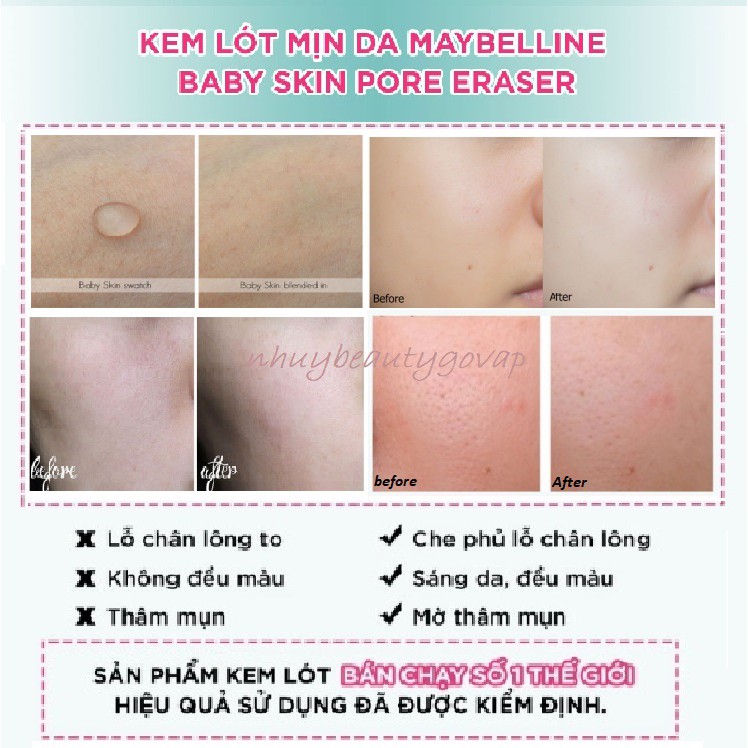 Kem Lót Siêu Mịn Maybelline Baby Skin Pore Eraser