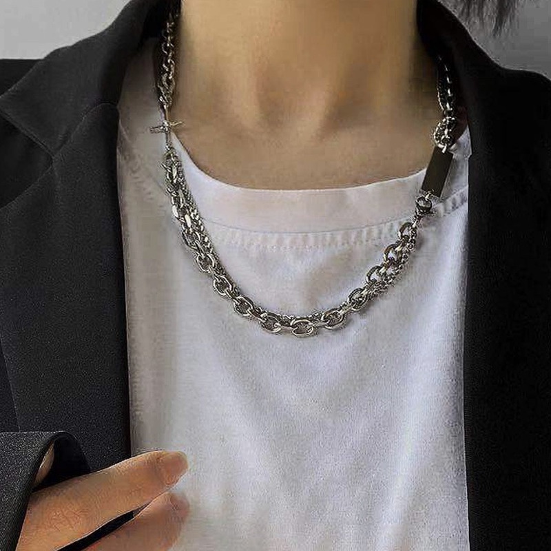 Vòng cổ Thép Titan Phong Cách hip hop Âu Mỹ Cá Tính