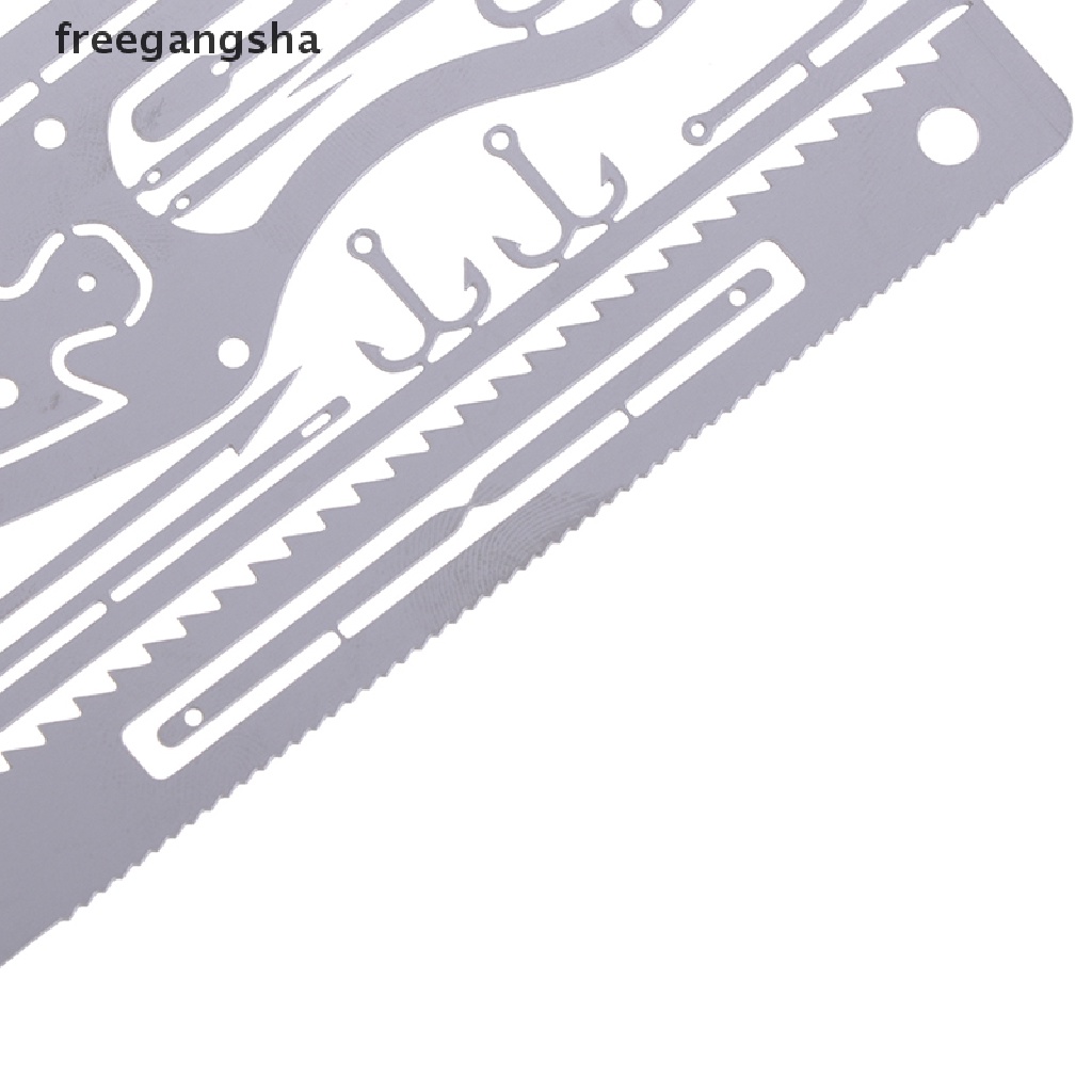 [FREG] 1set Multi Tools Card Survival Wallet Sized Camping Hiking Emergency EDC Gear FDH
