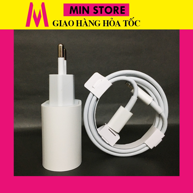 Bộ sạc nhanh 20W Củ Sạc Nhanh 20W Chân Tròn Dây Sạc Nhanh Cáp Sạc Nhanh Dành Cho 8/10/11/12/13/14 - Min Store