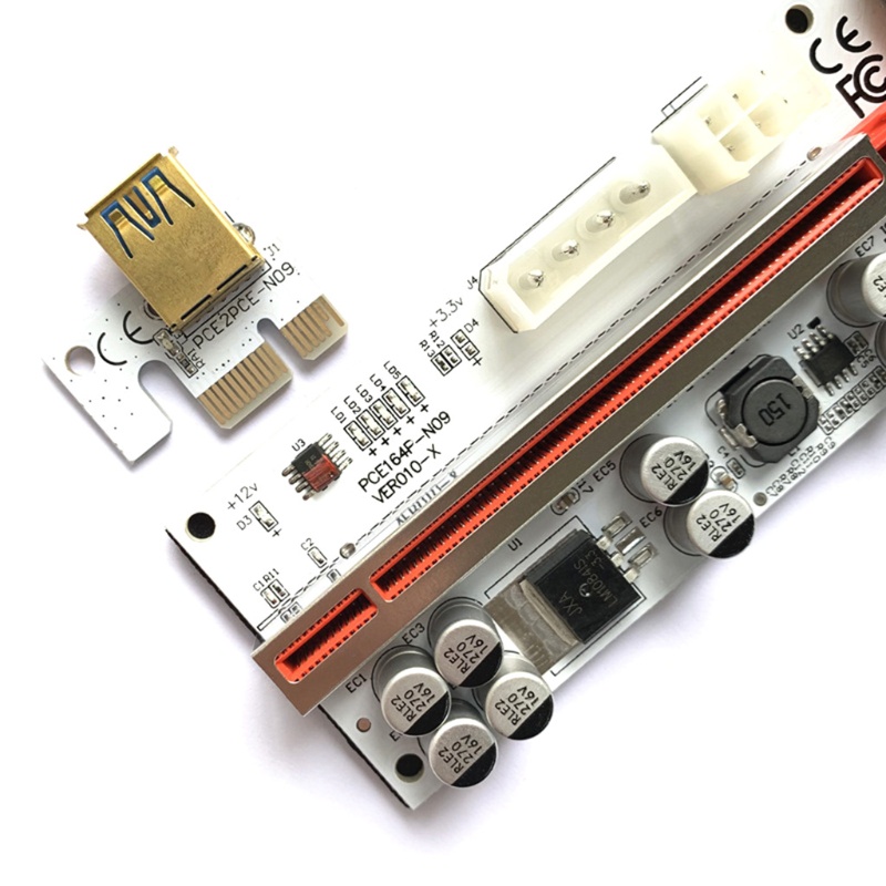 Card Mở Rộng PCI-E 1X Sang 16X 6Pin USB 3 0 Cho Miner Mining