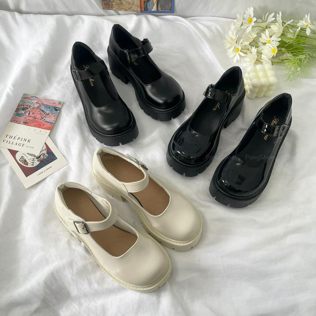 Giày búp bê Pong Shoes phong cách Ulzzangs - FULL BOX - Mã 1336