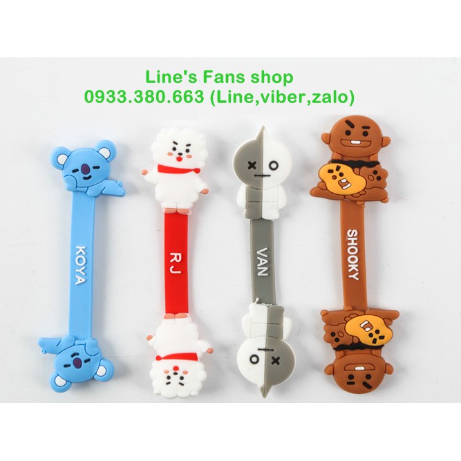 (MUA 2 TẶNG 1) Kẹp dây cáp ĐT hình BT21 BTS | BigBuy360 - bigbuy360.vn