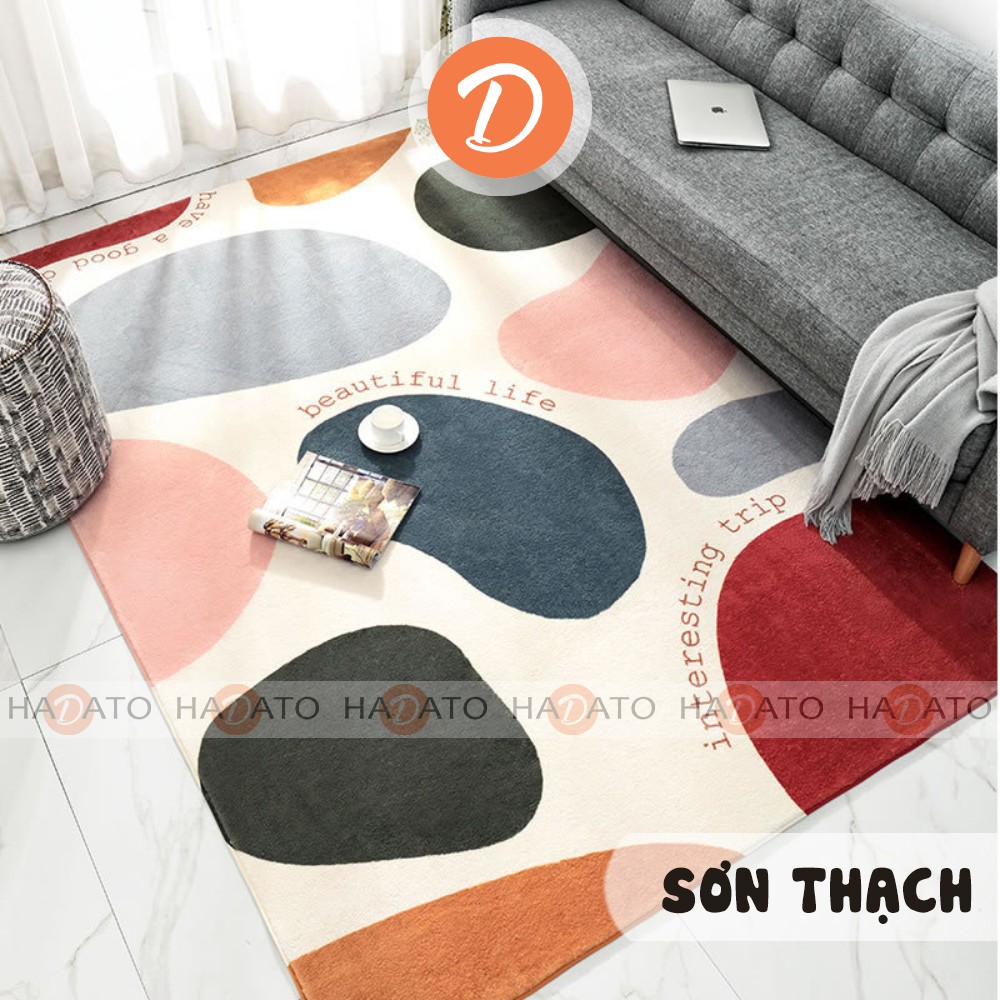 THẢM trải sàn THẢM trải giường trang trí decor nội thất siêu đẹp, chất liệu lông cừu cao cấp - TPK 4