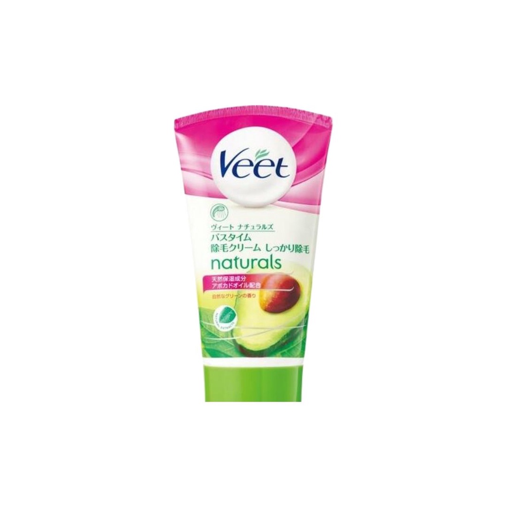 Kem tẩy lông Veet Nhật Bản 150G Naturals Bơ - tặng kèm bông cọ