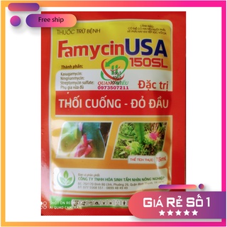 FAMYCIN USA 150SL thuốc trừ bệnh khuẩn thán thư đặc trị thối cuốn. đỏ đầu dạng Gel 15ML