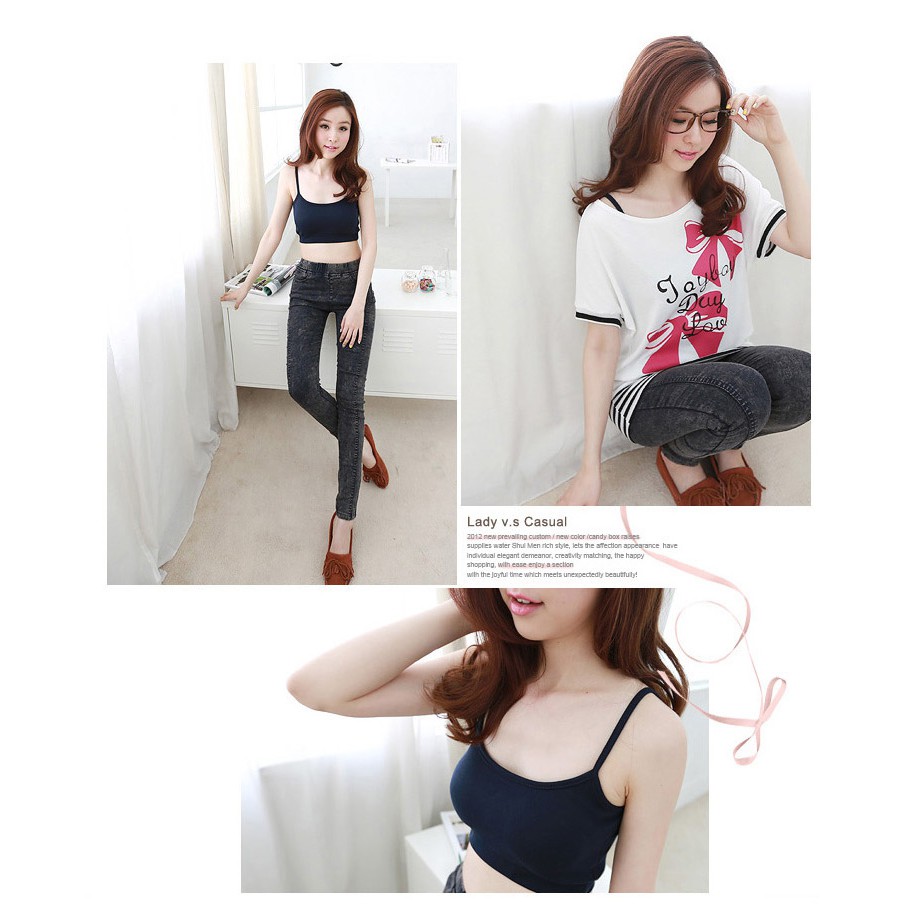 Áo lót hai dây màu trơn thời trang cho nữ | BigBuy360 - bigbuy360.vn