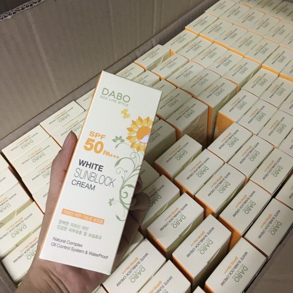 Kem chống nắng Dabo White Sunblock Cream SPF50 PA+++ Hàn Quốc 70ml