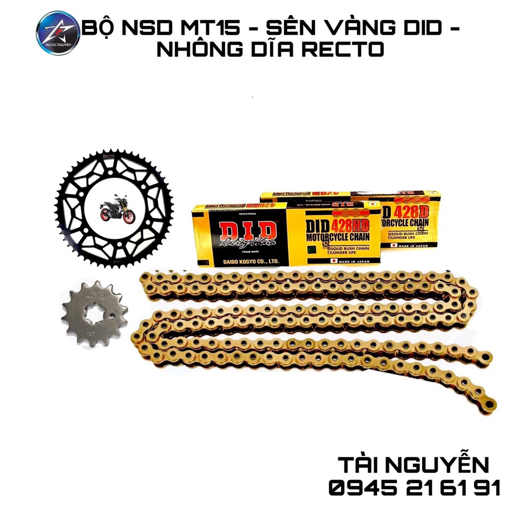 BỘ NSD MT15 - SÊN 132M - NHÔNG DĨA RECTO 52T