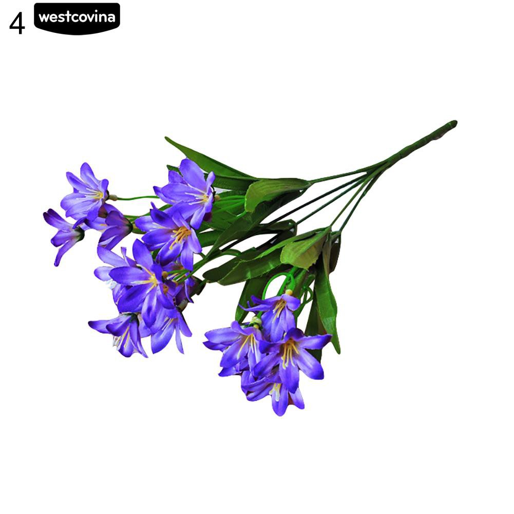 Nhành Hoa Lily Giả Màu Sắc Nhã Nhặn Dùng Để Trang Trí Nội Thất