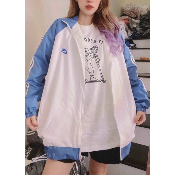 Áo Khoác Dù LOGO NAI Nam Nữ Ulzzang Unisex Form Rộng Bomber,65kg đổ lại