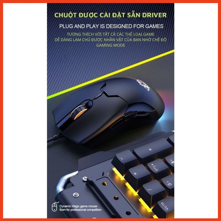 Chuột Máy Tính Có Dây Đèn Led M6 DPI 3200 Dùng Văn phòng, Chơi Game Cực Bền