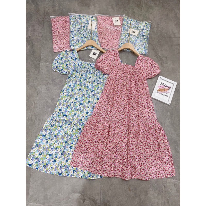 [Siêu Hot] Váy Hoa Thô 2 Màu Đuôi Cá, Đầm Hoa Nhí Dáng Suông Siêu Xinh Có Ảnh Thật Kèm Video | BigBuy360 - bigbuy360.vn