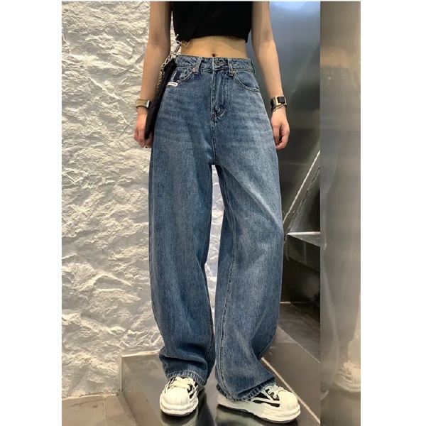 Quần Jean nữ dáng Baggy vải Cotton Quảng Châu siêu mềm siêu mịn hack dáng Hedasy QJN03 (Hỗ trợ đổi size)