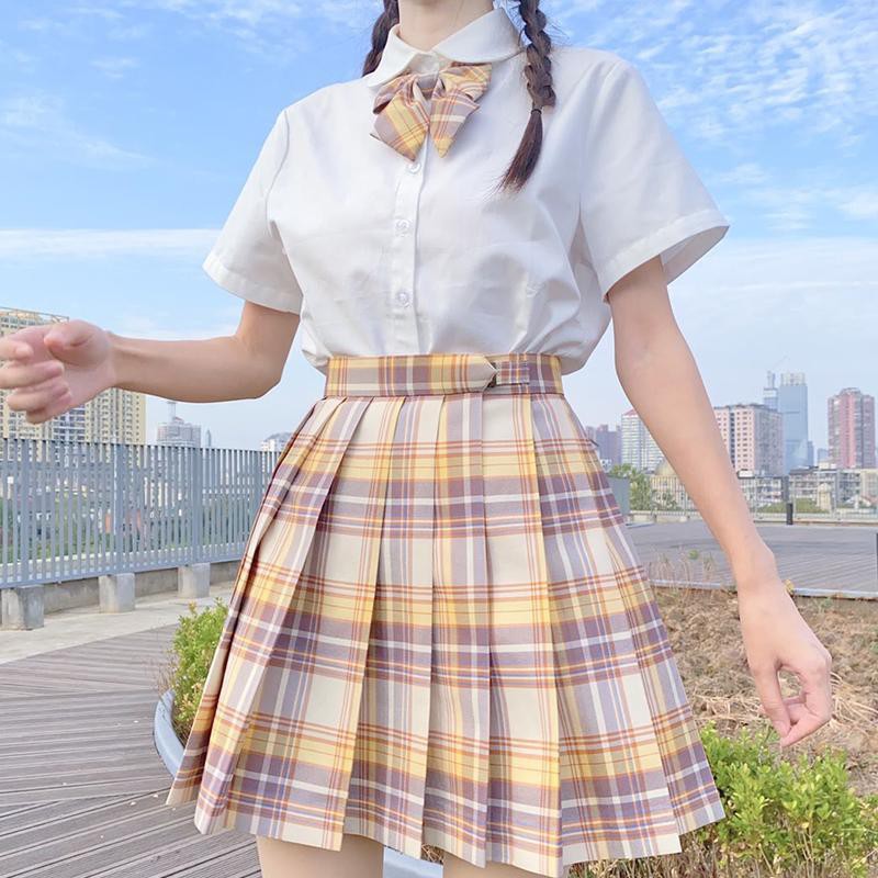 ♕Váy đồng phục Yamabuki JK nữ chính gốc Nhật ( set) mùa xuân hè 2020 chân xếp ly phong cách hàn quốc