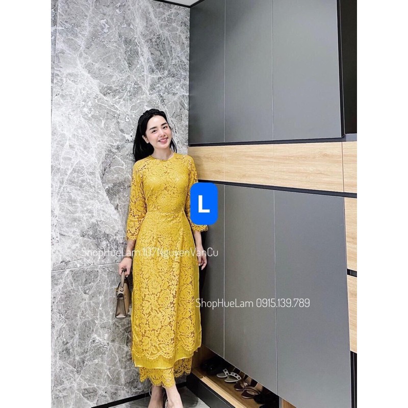 SÉT ÁO DÀI REN LOẠI 1 CHUẨN MẪU MS457189