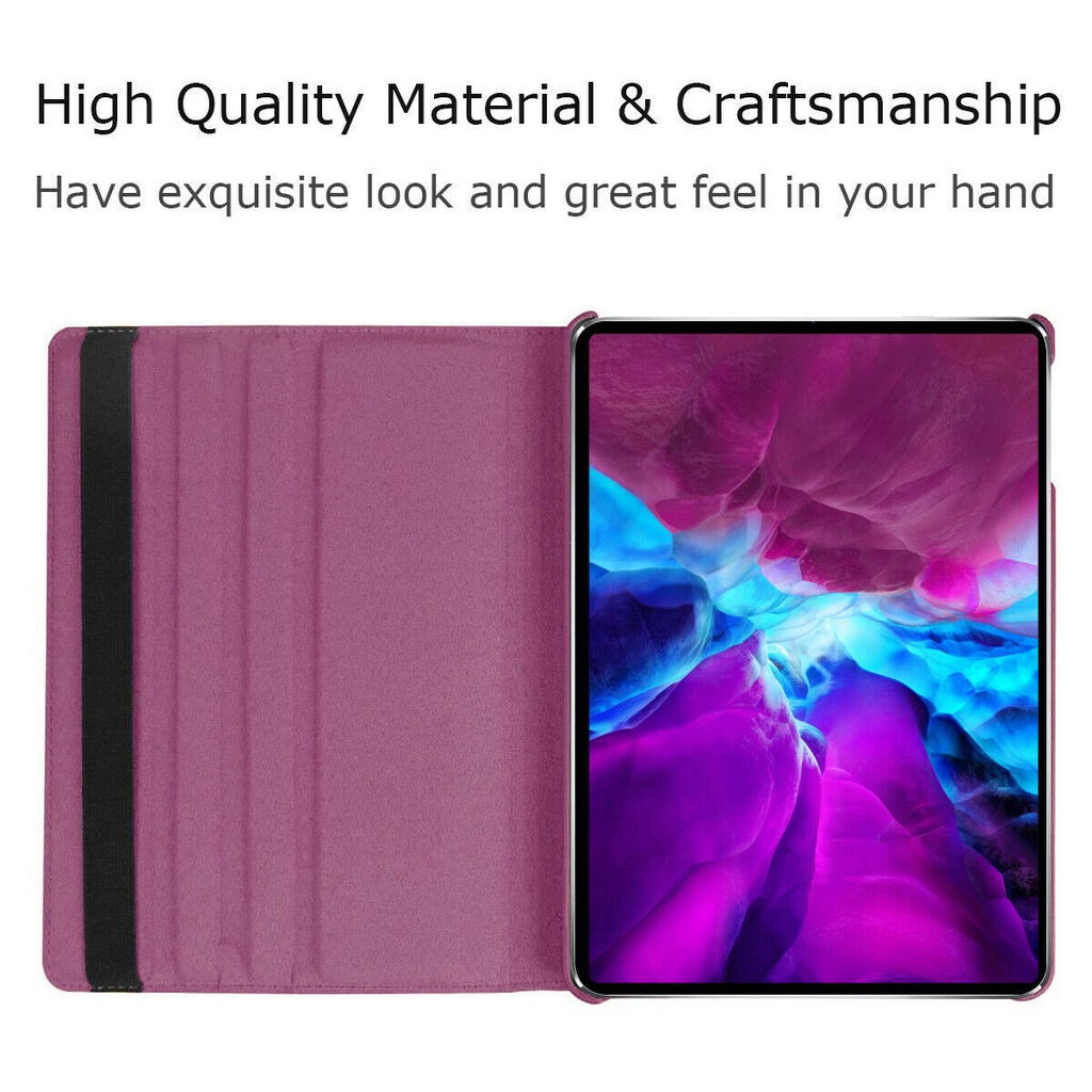 Ốp Máy Tính Bảng Da Có Đế Xoay 360 Độ Cho iPad Pro 12.9inch 2021 2020 2018 2017 2015 Pro M1 11 inch Air5 10.9