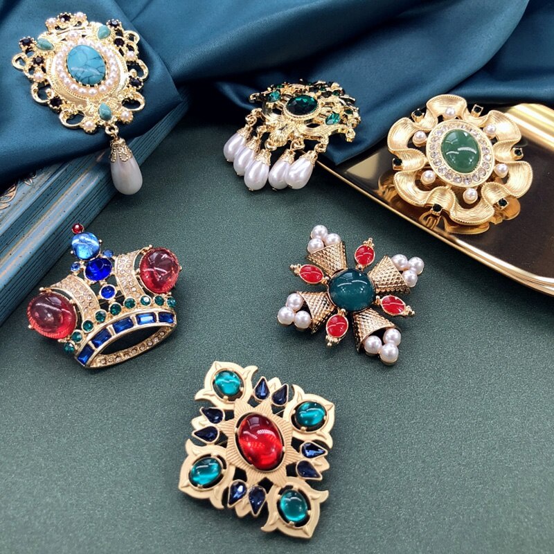 Ghim Cài Áo Đính Ngọc Trai Kiểu Vintage Thời Trang Cho Nữ