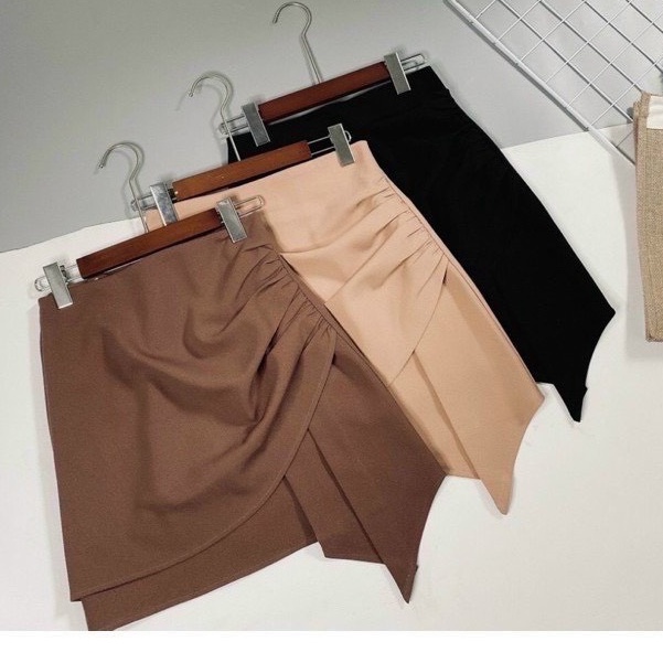 Chân váy nữ dáng chữ A lưng cao thiết kế vạt bèo chéo sang chảnh phong cách công sở lịch sự - Mã CV527-PANOSI