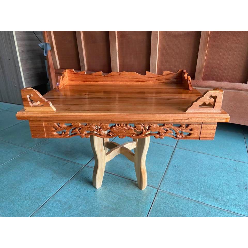 Bàn thờ treo tường Hoa Sen ngang 60cm - Đồ Gỗ Vinh