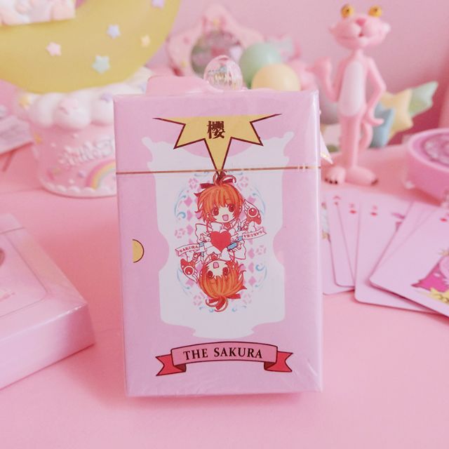 Bộ bài tây giấy Cardcaptor Sakura màu hồng dễ thương