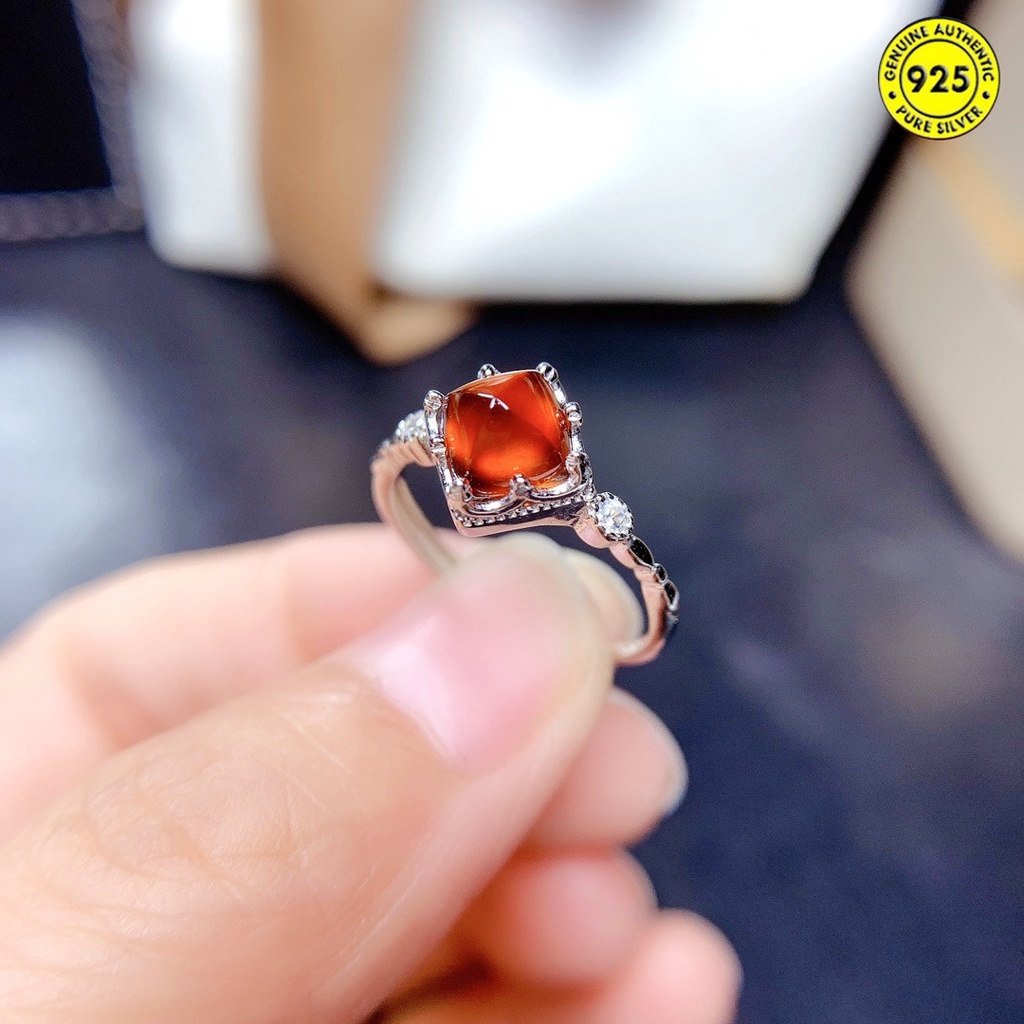 Nhẫn hở đính đá tự nhiên thời trang cho nữ