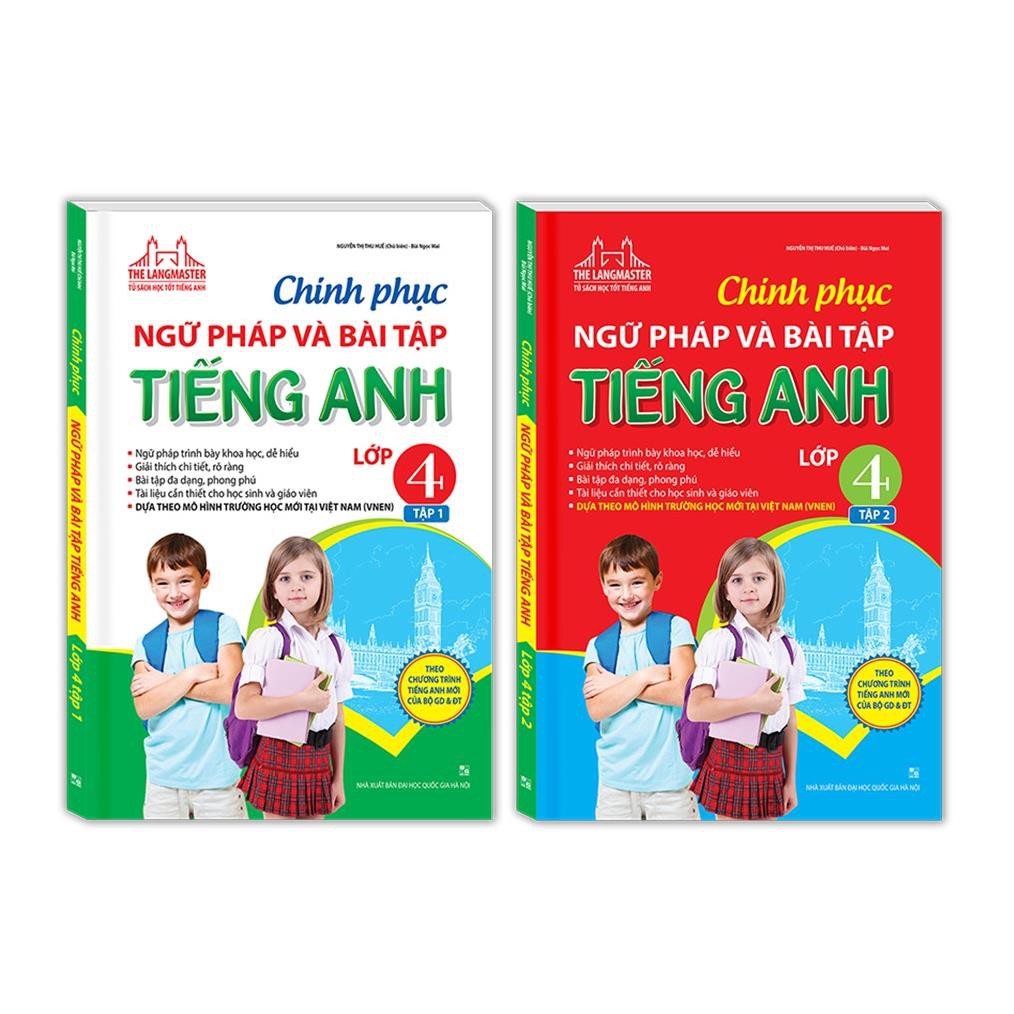 Sách - Combo chinh phục ngữ pháp và bài tập tiếng anh lớp 4 tập 1 + tập 2