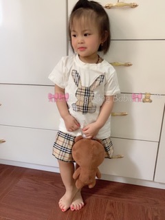 Set rời bbr kẻ cho bé gái